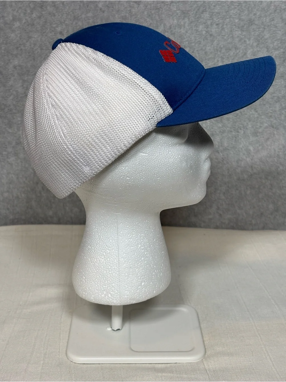 Columbia PFG (Performance Fishing Gear) Mesh Trucker Cap-Blue/White/Red-Large/XL